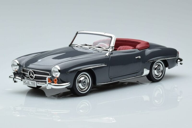 Mercedes 190 SL W121 Roadster Grau Norev 1:18